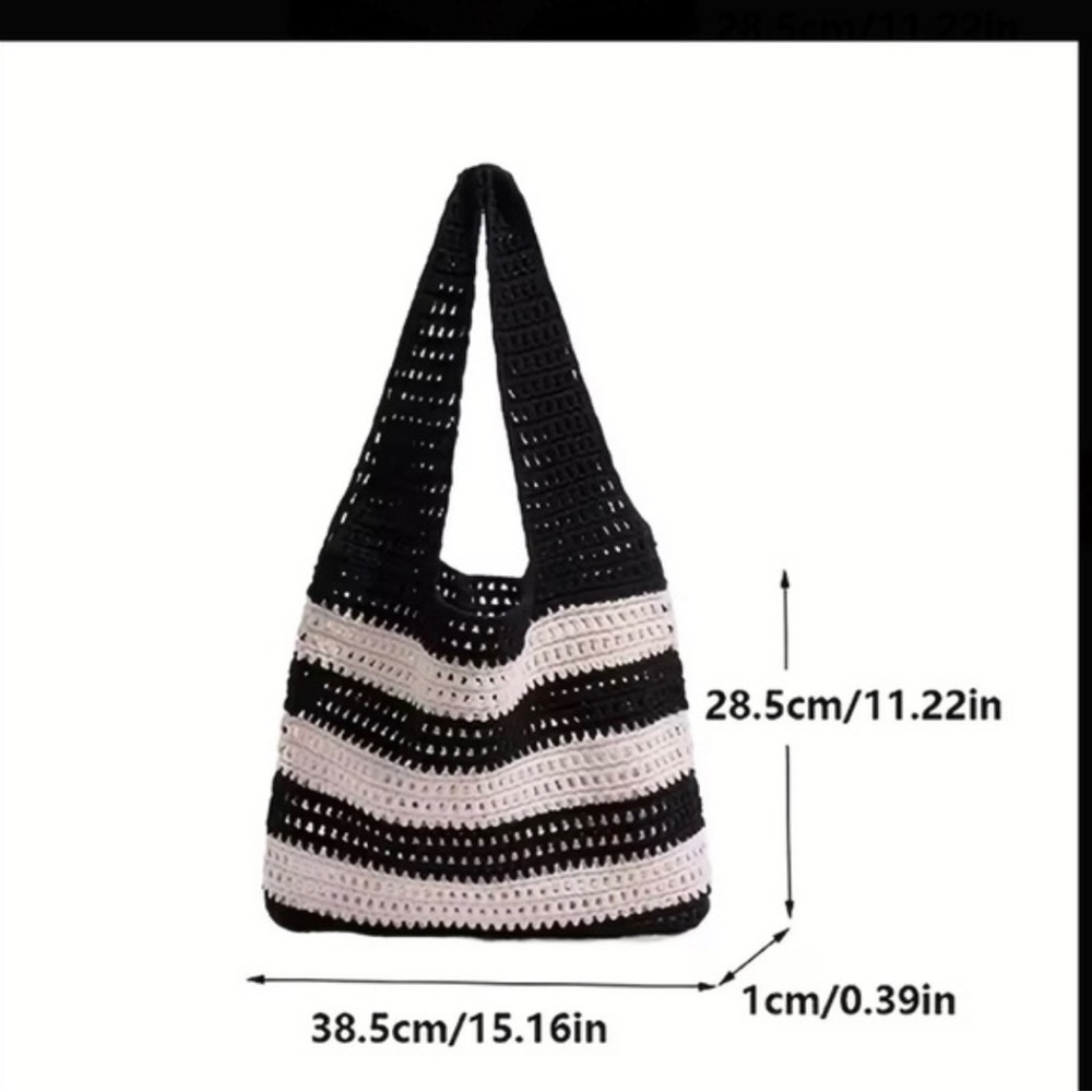 Bohemian Crochet Hobo Purse - Picture 3 of 4